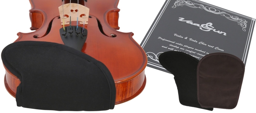 Vaagun Chinrest Cover rotund Mărimea L, black