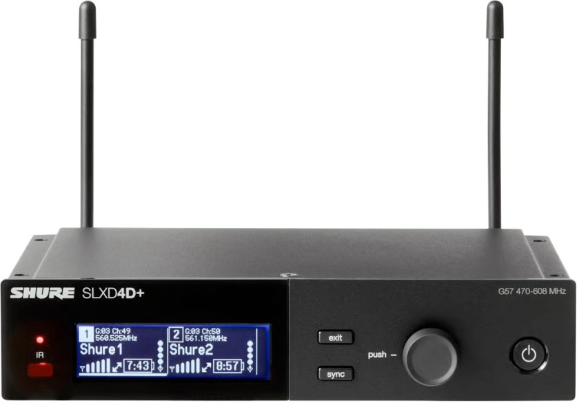 Shure SLXD4D+ Dual Channel Wireless Receiver G65
