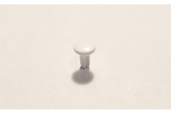 White Convex Bass Button Cap
