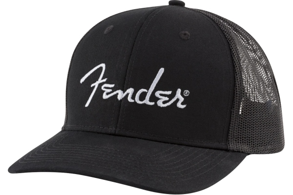 Silver Logo Snapback Trucker Hat BK