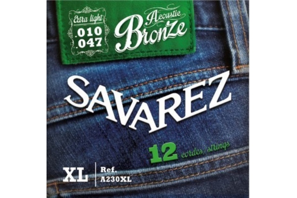 Savarez A230XL Acoustic 12 Strings Extra Light 010 - 047 