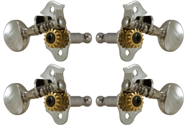 Grover 8N Sta-Tite Geared Ukuleless Pegs Nickel