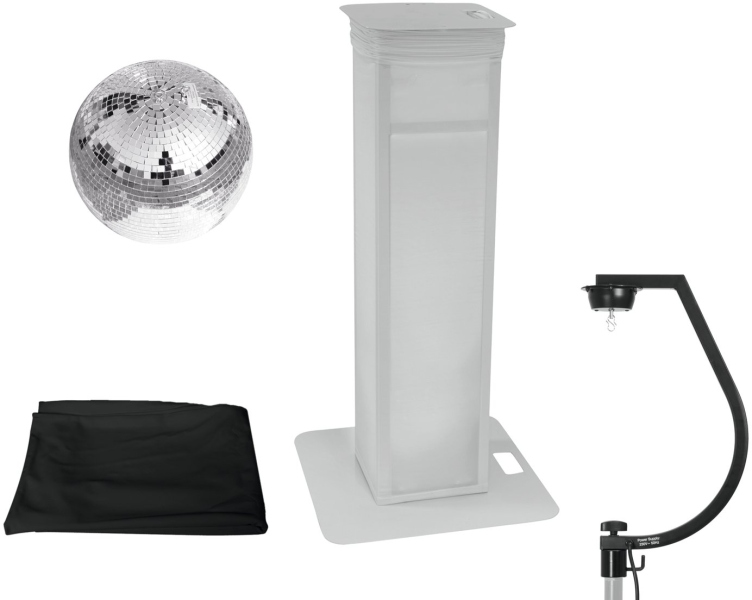 Eurolite Set Mirror ball 30cm with Stage Stand variable + Cover black