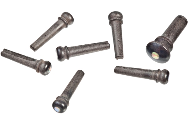 Ebony Bridge Pins with End Pin Set Abalone Inlay