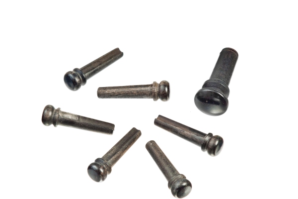 Ebony Bridge Pins with End Pin Set Ebony