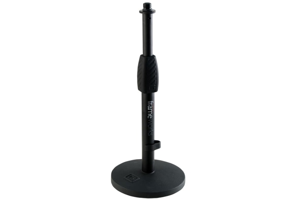 Gator Frameworks Desktop Mic Stand with Round Base and Twist Clutch