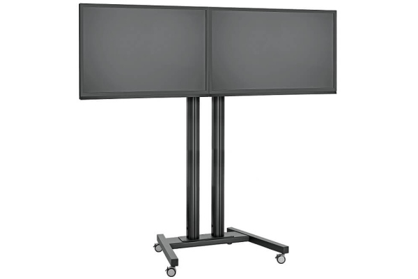 Vogels Stand TV mobil Vogels pentru podea SidebySide (Negru sau Gri)