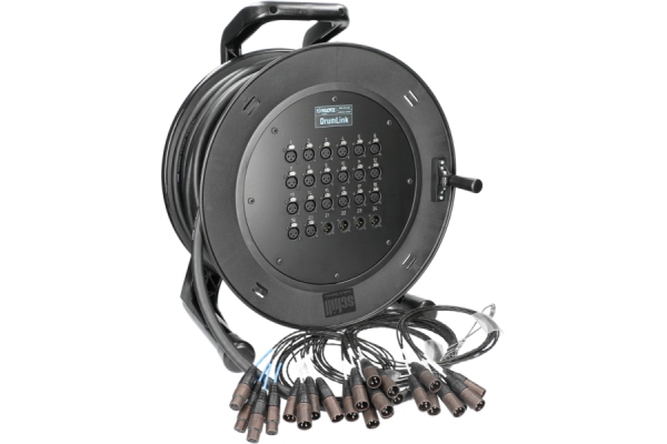 Klotz DrumLink 20/4 - 20x XLR 3p F/M + 4x XLR 3p M/F24-channel - analog multicore drum - single ground - 25 m