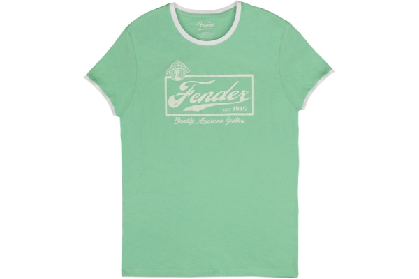 Beer Label Men's Ringer Tee Sea Foam Green/White XL