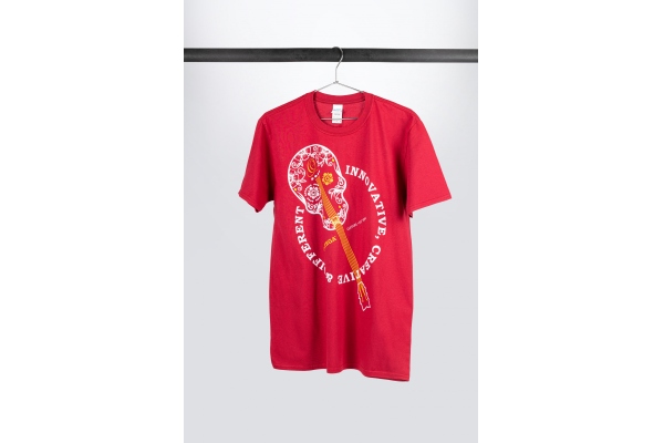 Ortega T-Shirt Skull Burgundy Red XL