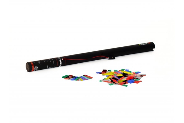 Electric Confetti Cannon 80cm, multicolor metallic