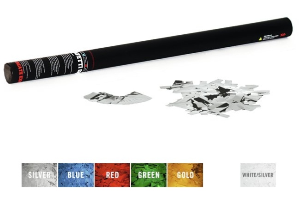Handheld Confetti Cannon 80cm, silver