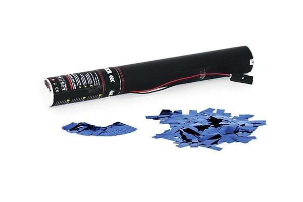 Electric Confetti Cannon 50cm, blue metallic