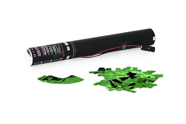Electric Confetti Cannon 50cm, green metallic