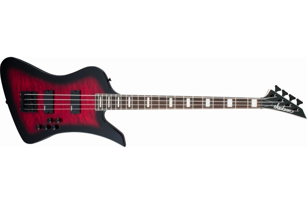 JS Series Kelly™ Bird JS3Q Amaranth Fingerboard Transparent Red Burst