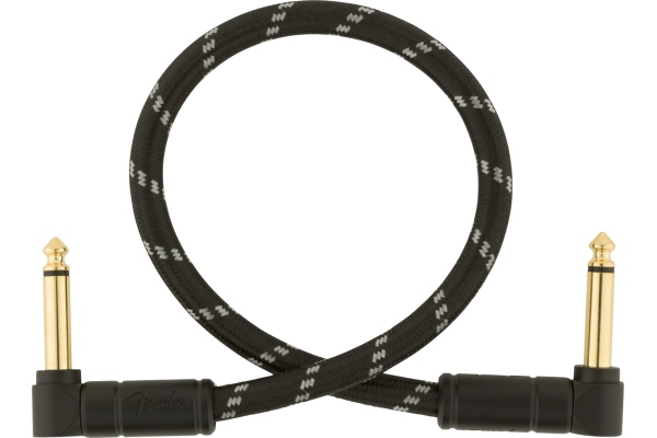 Deluxe Series Instrument Cable Angle/Angle 1' Black Tweed