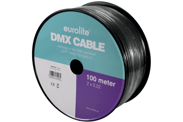 Eurolite DMX cable 2x0.22 100m bk Eurolite DMX cable 2x0.22 100m bk