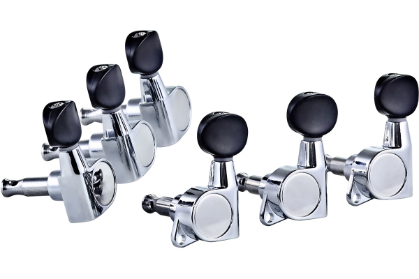 E-Guitar tuning machines, 3+3 - Chrome