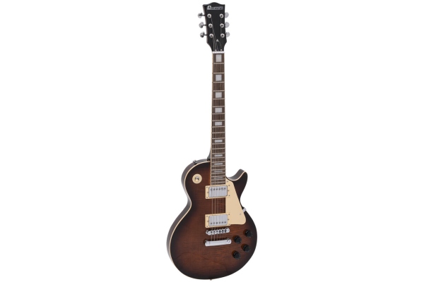 LP-700 E-Guitar, flamed brown