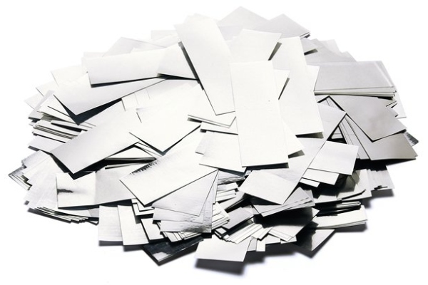 TCM FX Metallic Confetti rectangular 55x18mm, silver, 1kg