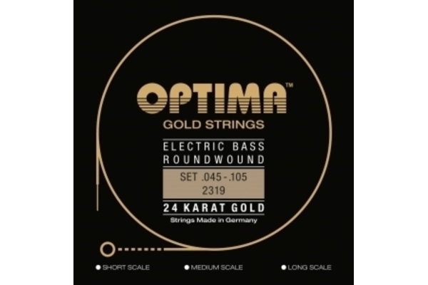 Optima Corzi chitara bas Gold strings round wound Set