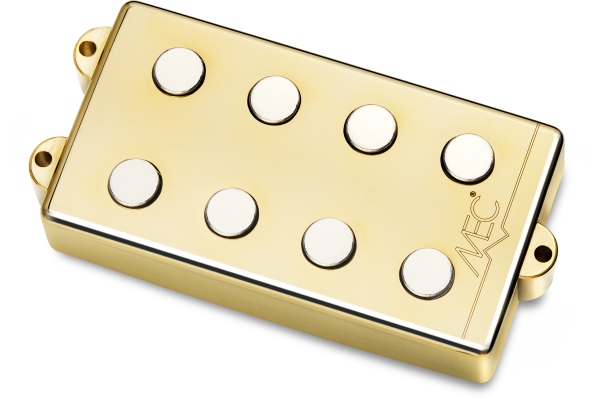 MEC Pickups  Passive MM-Style Bass Pickup, Metal Cover, 4-String - Gold