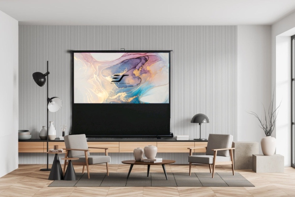 Ecran proiectie portabil Pull Up, 299 x 168 cm, ezCinema F135NWH, format 16:9