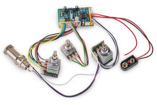  60057 - Active EQ2 Electronics For Active Pickups (Vol+Bal PP / T+B PP / M)