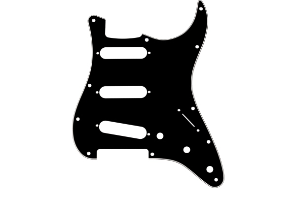 Fender Pickguard SSS Black Fender Pickguard SSS Black