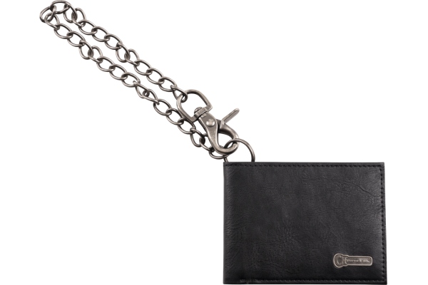 Charvel Limited Edition Leather Wallet with Chain Black
