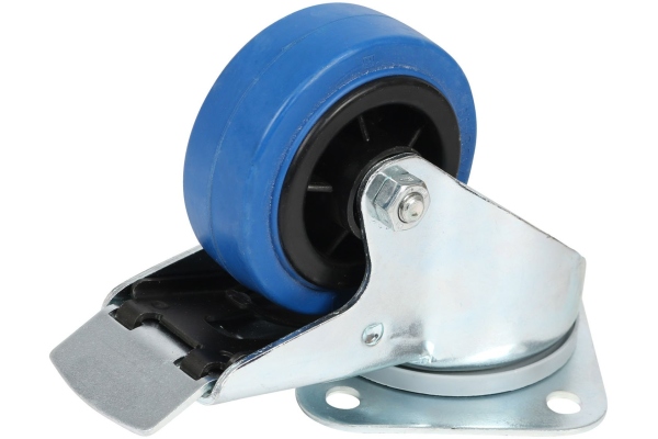 Tente Braked Swivel Castor Wheel Blue 80mm Tente Braked Swivel Castor Wheel Blue 80mm
