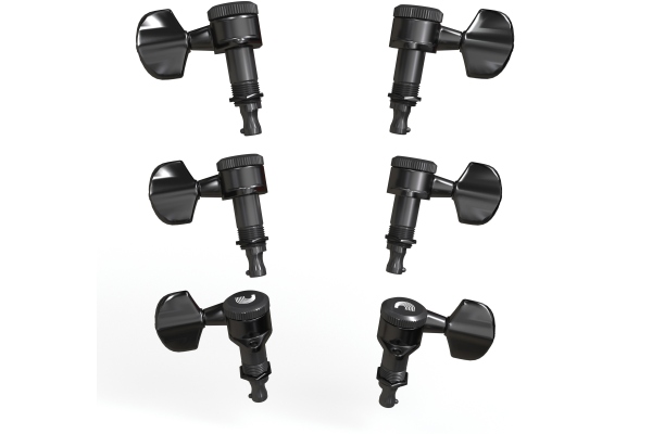 Daddario Auto-Trim Locking Tuning Machines 3 Per Side - Black
