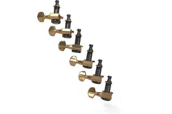 Daddario Auto-Trim Locking Tuning Machines 6 In-line- Gold