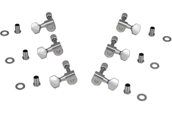  - Guitar Locking Tuner Set, 3+3 - Chrome