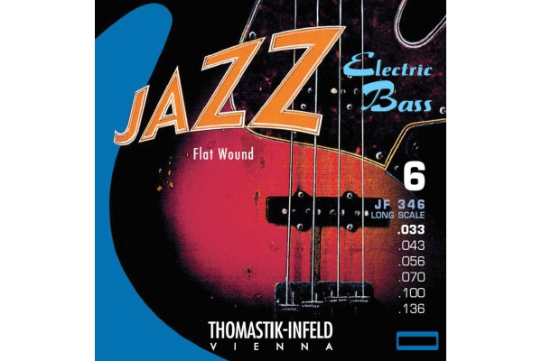 Thomastik Set 6 corzi chitara bas - Jazz Bass series nickel flat wound round core 
