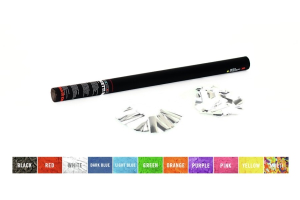 Handheld Confetti Cannon 80cm, white/silver