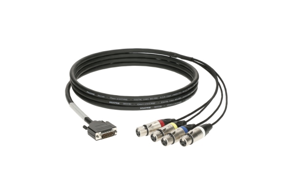 CATLink RACK 4-channel breakout loomD-Sub 15p M - 4x XLR 3p F - 0.6 m