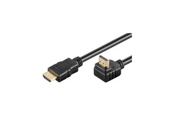 Goobay Cablu HDMI 2.0 cotit 90 gr 1m Goobay Cablu HDMI 2.0 cotit 90 gr 1m