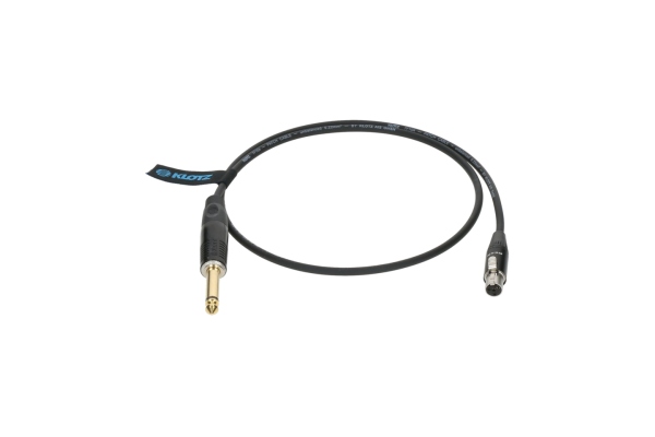 Klotz premium instrument cable for bodypack transmitters by ShureTQG (mini XLR 4p) - jack mono, gold plated - jack straight - TQG