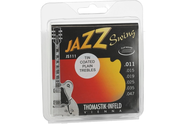 Thomastik Jazz Swing Series Nickel Flat Wound Set 011 flatwound tin plated