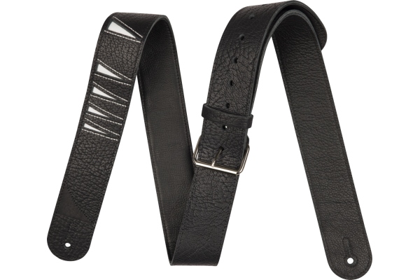 Shark Fin Leather Strap Black and White 2