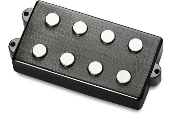  Passive MM-Style Bass Pickup, Metal Cover, 4-String - Brushed Black Chrome