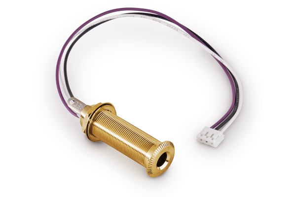MEC Pickups  Closed Stereo Jack Socket, for Mounting in Instrument Sides with R4 Connector - Gold