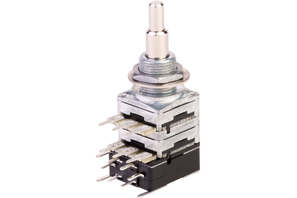  Mono Stacked Potentiometer, A25K / A100K, Push/Pull