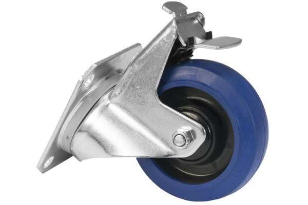 Swivel Castor RD-100B 100mm blue with brake