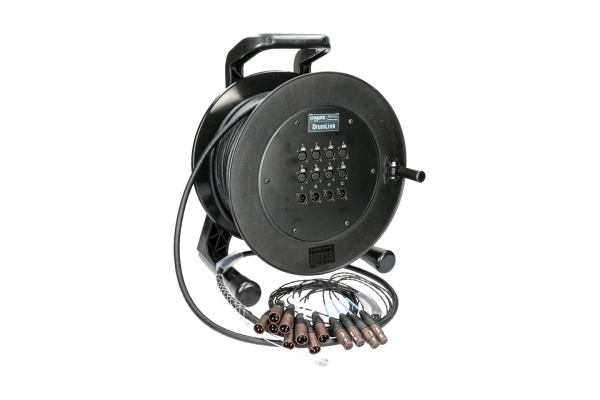 Klotz DrumLink 8/4 - 8x XLR 3p F/M + 4x XLR 3p M/F12-channel - analog multicore drum - single ground - 30 m