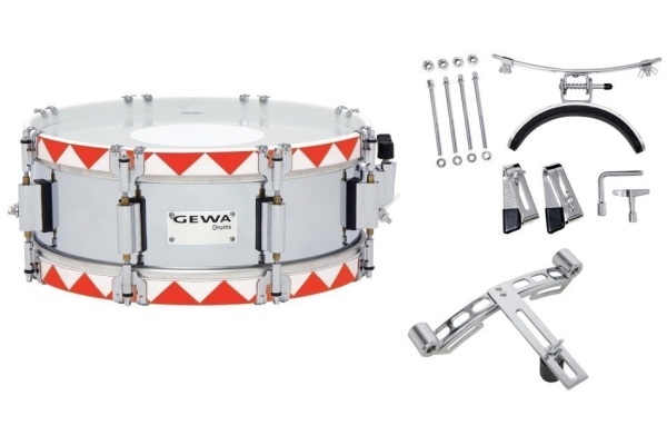 Marching Snare 14x5'' Steel/Red