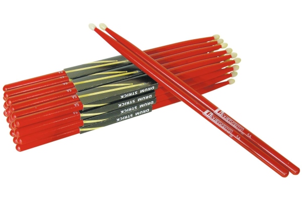 Dimavery DDS-5A Drumsticks, maple, red Dimavery DDS-5A Drumsticks, maple, red