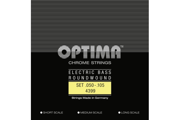 Optima Corzi chitara bas Chrome Strings Round Wound Long Scale Set