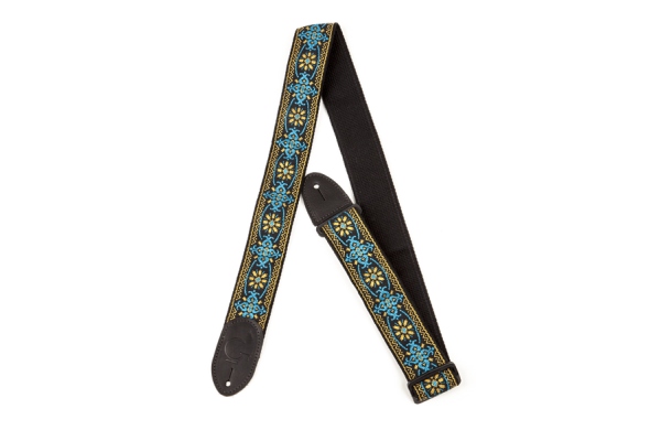Gretsch Guitars G Brand Strap Blue/Orange Black Ends